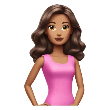 Barbie brunette sticker