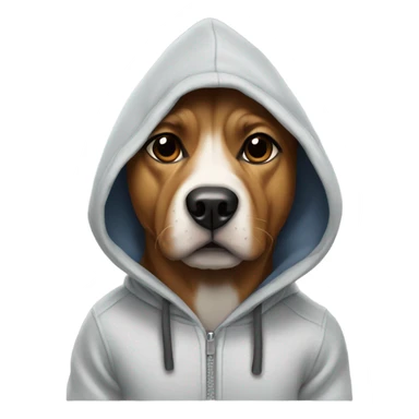 A dog wearing a hoodie  sticker