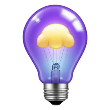 light bulb with little brain sparkles inside sticker