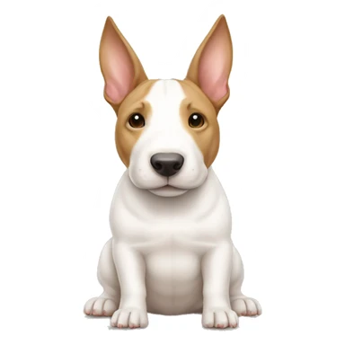 Bull terrier and white/tan bunny sticker