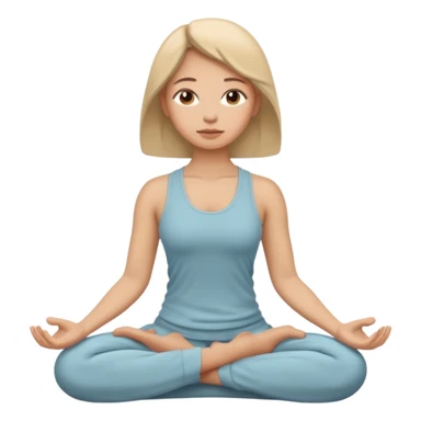 mulher meditando sticker