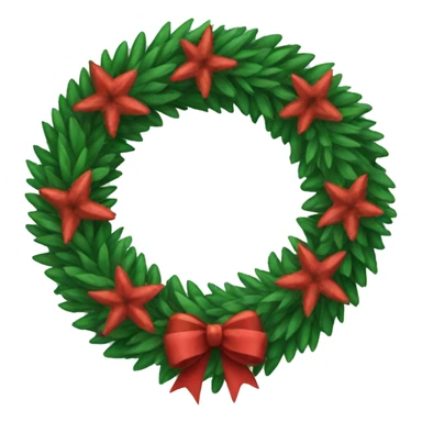 Christmas wreath sticker