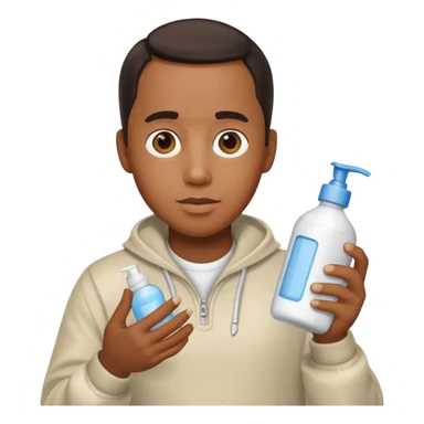 Diddy holding lotion  sticker