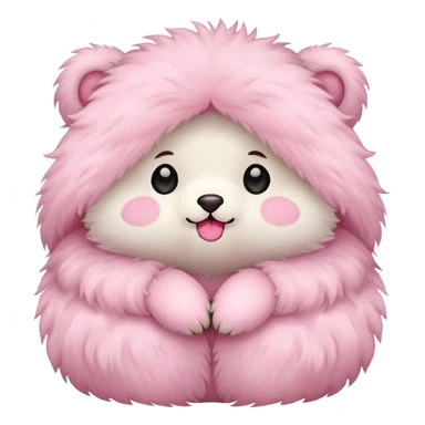 A cute pink nunnu  sticker