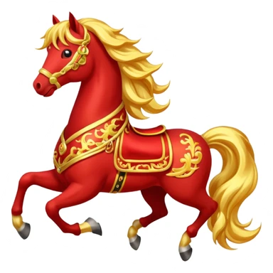 chinese fire horse happy new year sticker