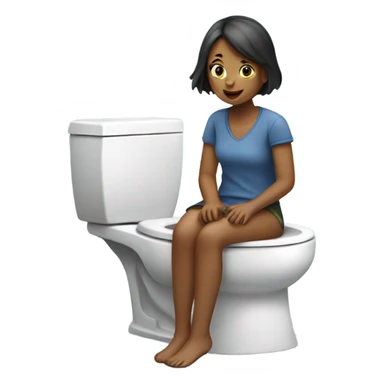 Girl on toliet sticker