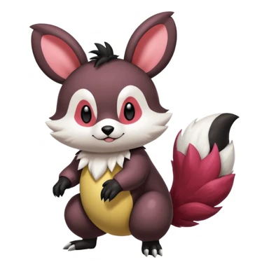 Teddiursa-Emolga-Minccino-Obstagoon-fusion  sticker