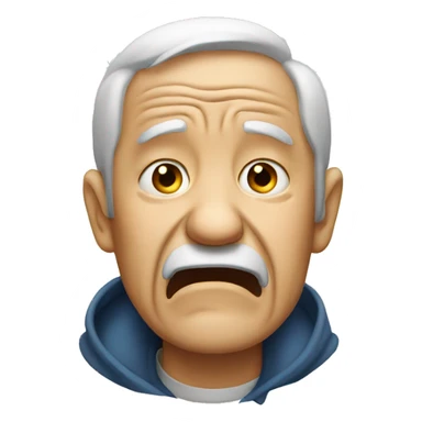 Old man crying sticker