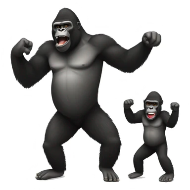 Gorilla dancing salsa sticker