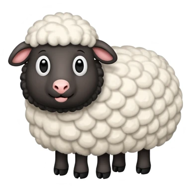 Black sheep around white sheep sticker