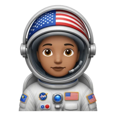 astronaut us flag sticker