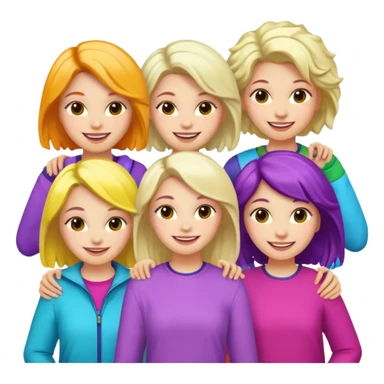 data & insights girls (all white, random hair) sticker