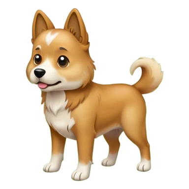 dog exploring grassy landscape sticker