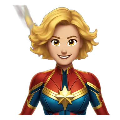 Captain marvel happy sticker