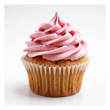 detailed realistic cupcake with pink icing sticker