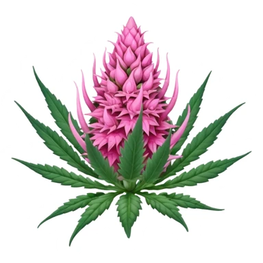 pink marijuana bud sticker