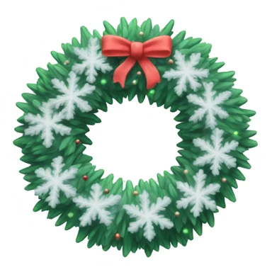 Frosted Christmas wreath sticker
