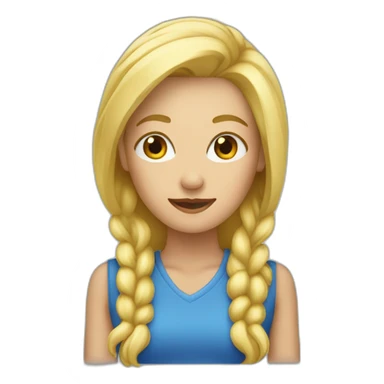 Femme blonde avec des taches de rousseur sticker
