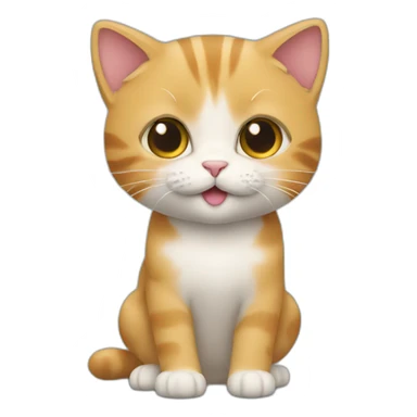 Un chat avec des chatons sticker