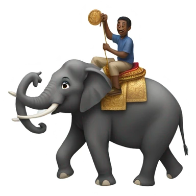 Person riding a elephant  sticker