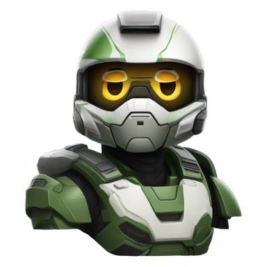 Panda halo master chief sticker