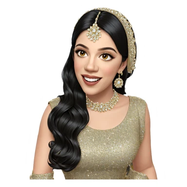 smiling girl in elegant dress sticker