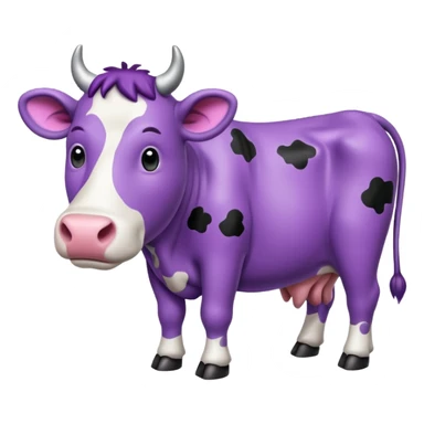 purple cow sticker