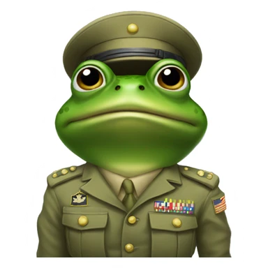 Army frog salute sticker