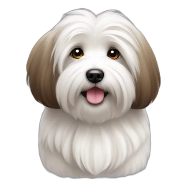 Coton de tulear avec oreille brune sticker