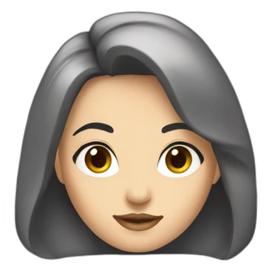 Anastasiia with browm hair sticker