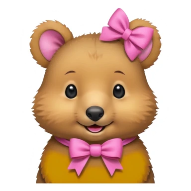 Quokka con moño rosa
Cute sticker