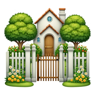 house garden gate fence door sticker