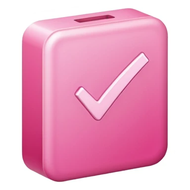 pink checkbox sticker