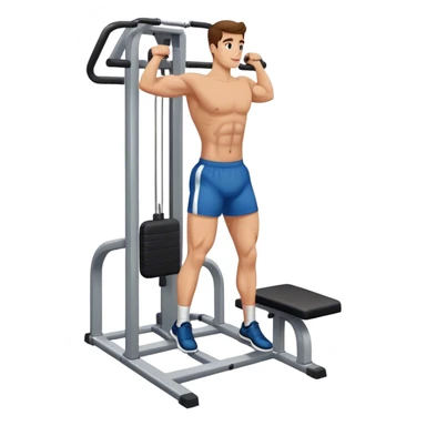 how to use gym calf-raise machine sticker