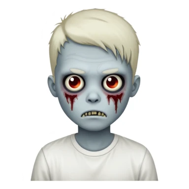 zombie boy with emo hair and white shirt, variant 3 sticker