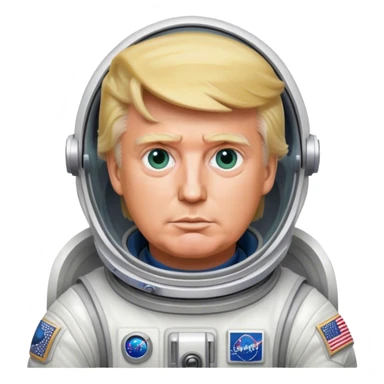 Donald trump in space  sticker