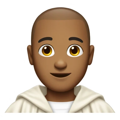 Buzz cut smiling young male dressed in Jesus robe  sticker