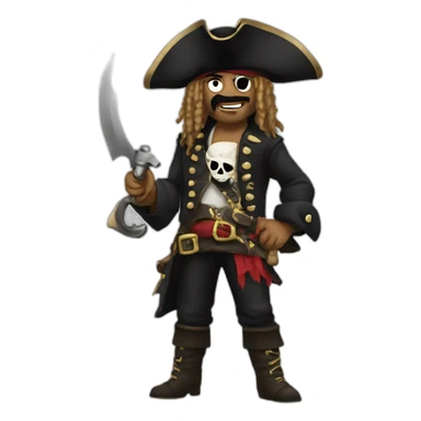 Pirate heavy metal sticker