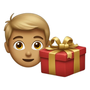 caca qui offre un cadeau sticker