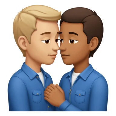 make 2 seductive men kissing and holding hands sticker