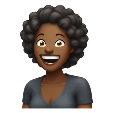 Black woman laughing hysterically  sticker