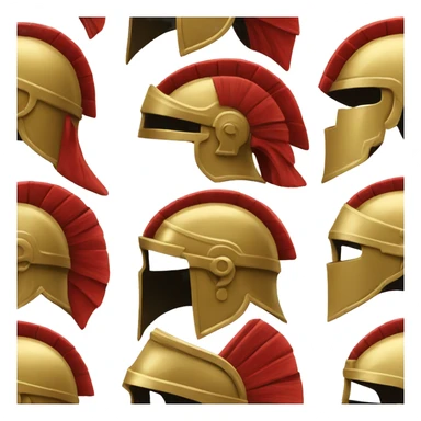 Roman warrior helmet red sticker