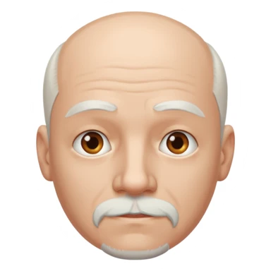 White hair bald man goatee sticker