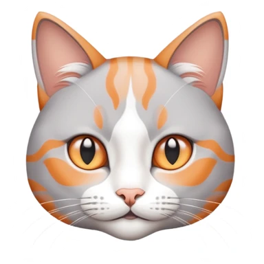 Cat Laura with grey-white-light Orange  sticker