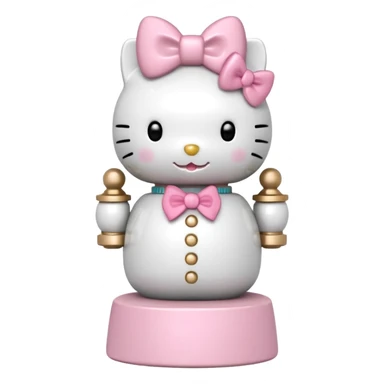 white hello kitty nutcracker sticker