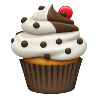Cupcake with chocolate chip icing sticker