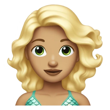 Blonde pastel mermaid sticker