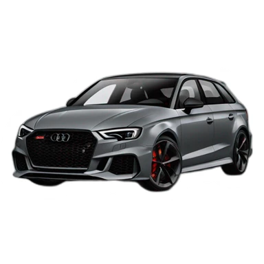 Grey Audi rs3 facelift tinted windows taken from the front sticker