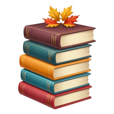 autumn books  sticker