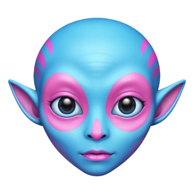 alien living in desert, pink/blue colorful, accessories, just face  sticker